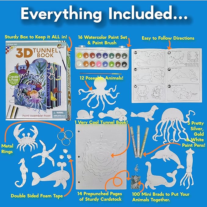 3D Tunnel Book Ocean Set